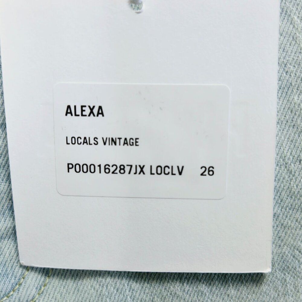 NWT PISTOLA ALEXA "LOCALS VINTAGE" HIGH RISE SPLIT FLARE 5 POCKET DENIM JEANS 26 - Picture 9 of 14